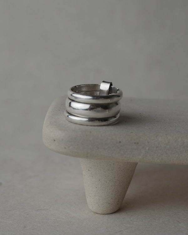 Vintage Silver Stacked Ring Sz 7