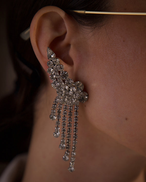 Vintage Tapered Rhinestone Ear Climbers