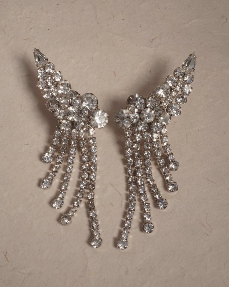 Vintage Tapered Rhinestone Ear Climbers