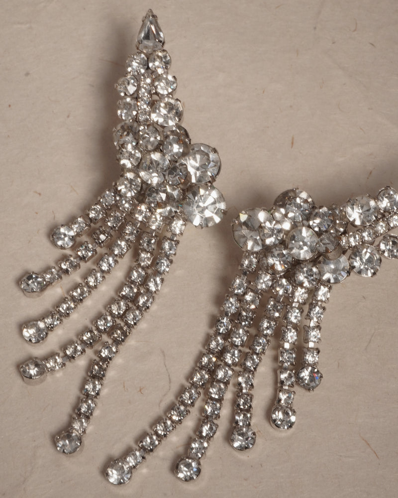 Vintage Tapered Rhinestone Ear Climbers