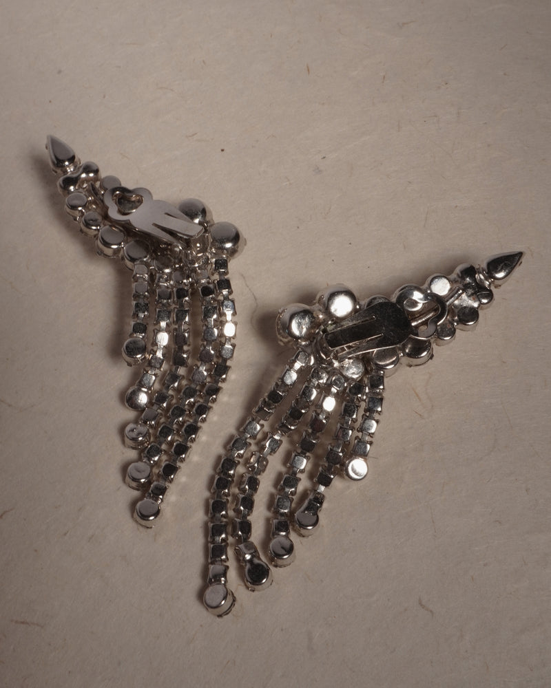 Vintage Tapered Rhinestone Ear Climbers