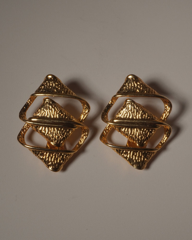 VINTAGE TEXTURED LINK CLIP ONS