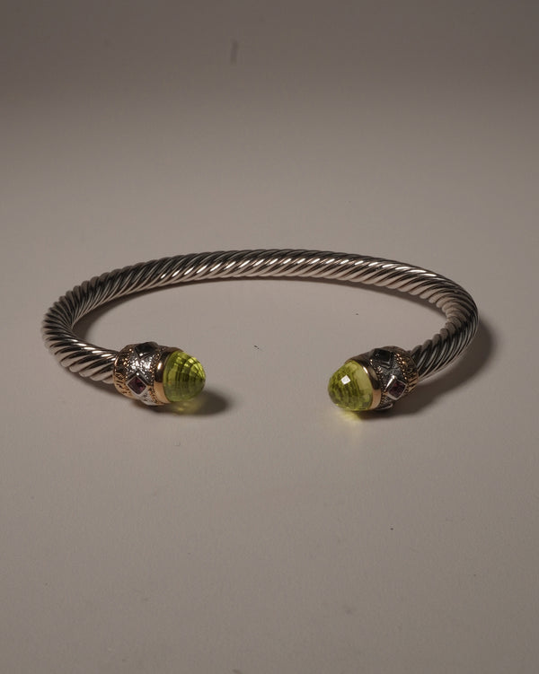 Vintage TT Cable Peridot Bracelet