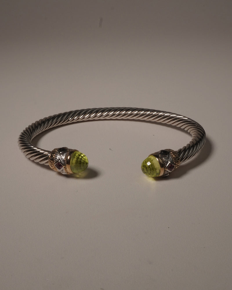 Vintage TT Cable Peridot Bracelet