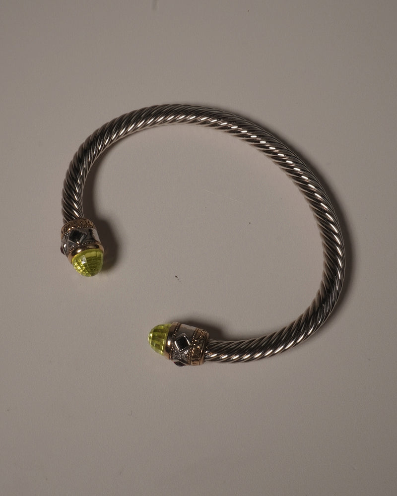 Vintage TT Cable Peridot Bracelet