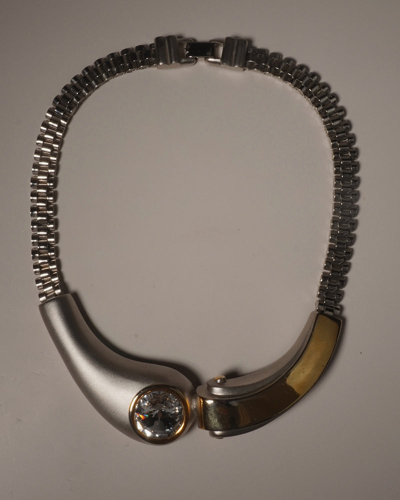 Vintage TT Modernist Rivoli Necklace