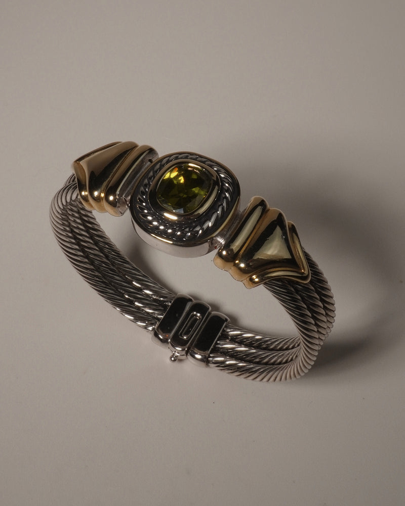 Vintage TT Peridot Magnetic Bangle