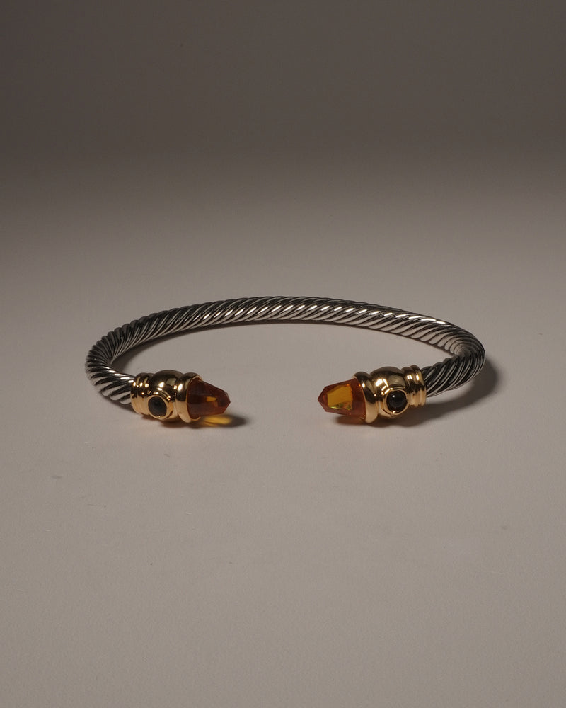 Vintage TT Topaz Glass Cable Bracelets