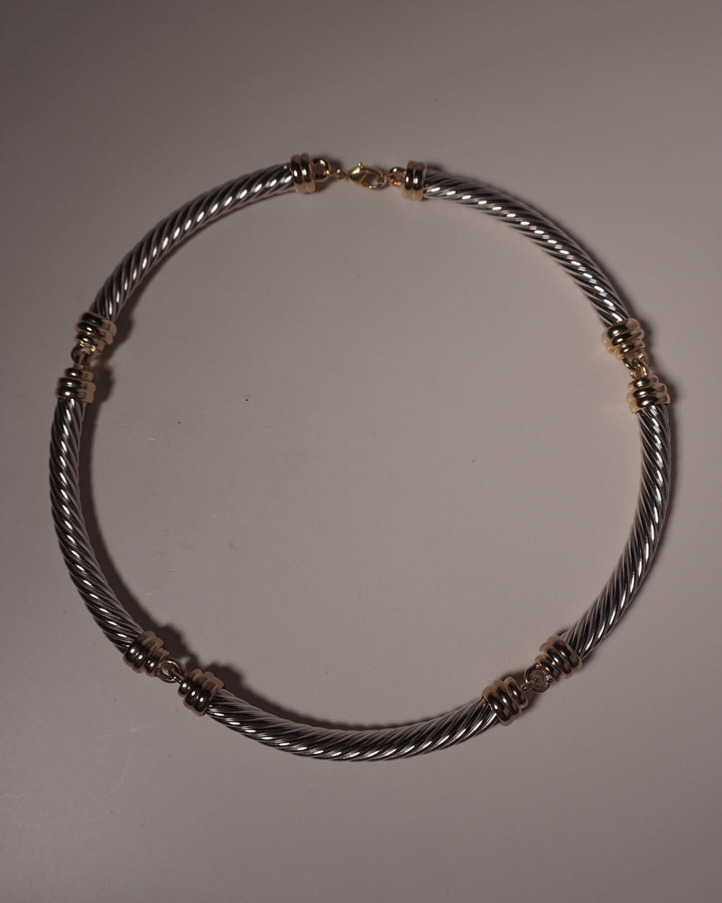 Vintage Two Tone Cable Collar