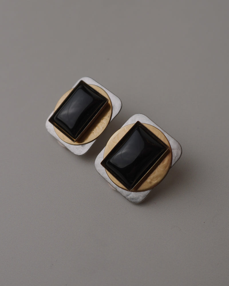 Vintage Two-Tone Modernist Clip Ons