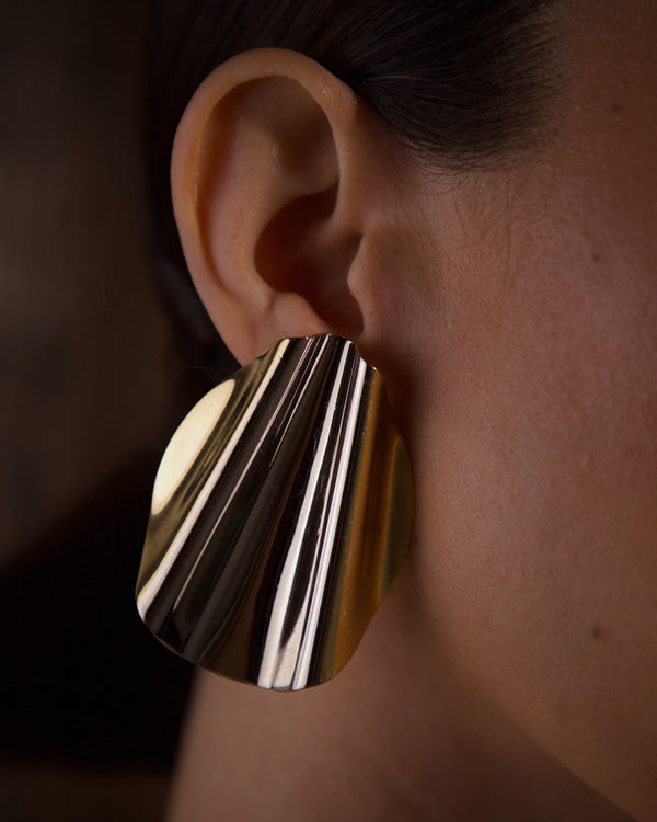 Vintage TT Oversized Disc Earrings