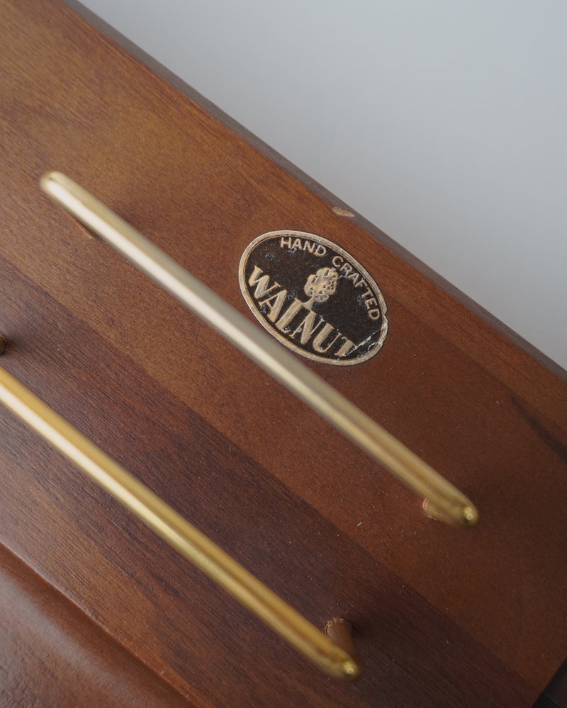 Vintage Walnut Desk Valet With Drawers