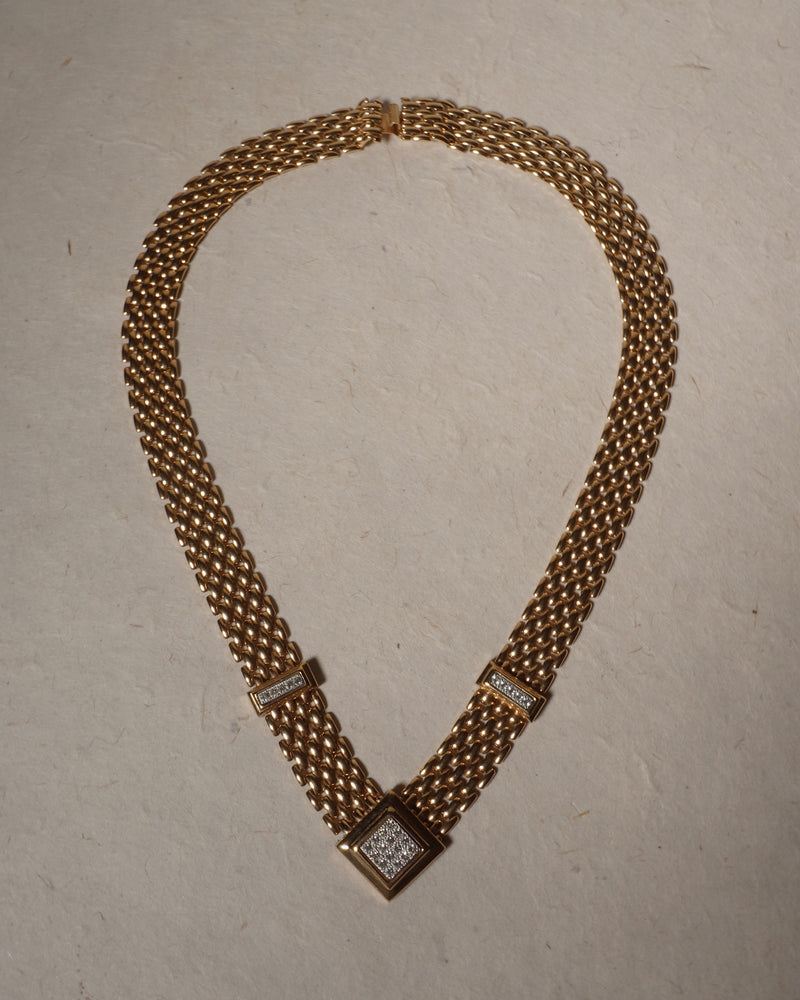 Vintage Watchlink "V" Necklace