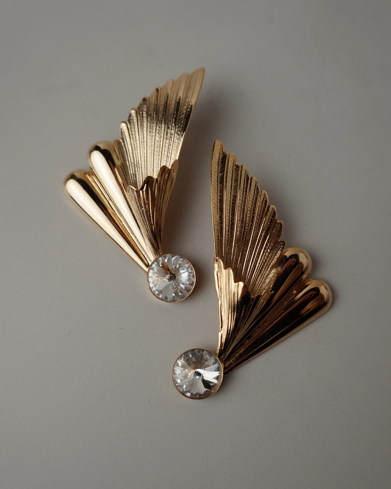 Vintage Winged Statement Earrings