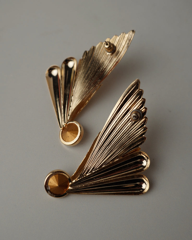 Vintage Winged Statement Earrings