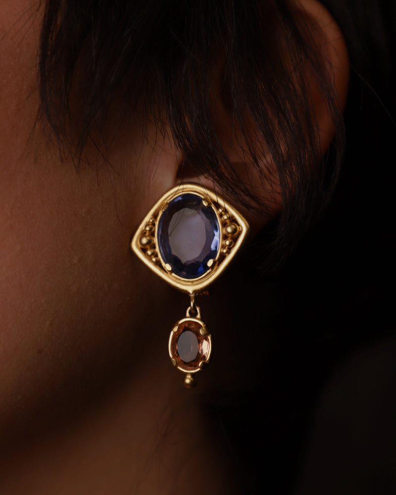 VINTAGE YSL PASTEL GLASS STONE SET