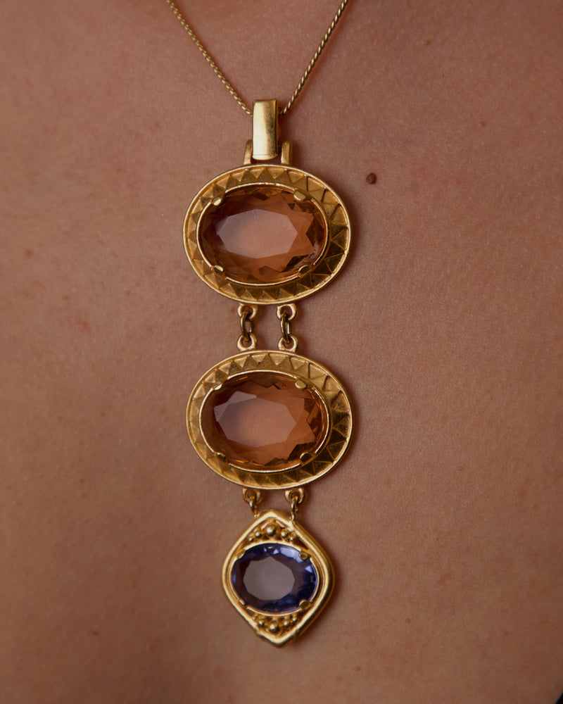 VINTAGE YSL PASTEL GLASS STONE SET