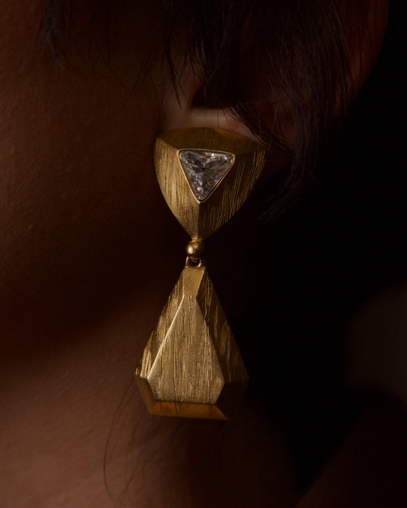 VINTAGE YVES SAINT LAURENT BRUSHED GOLD SET