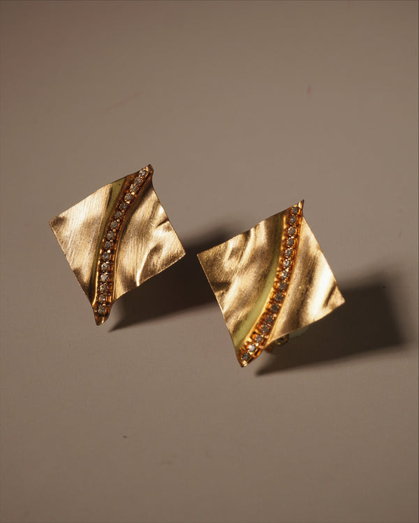 Vintage Abstract Square Earrings