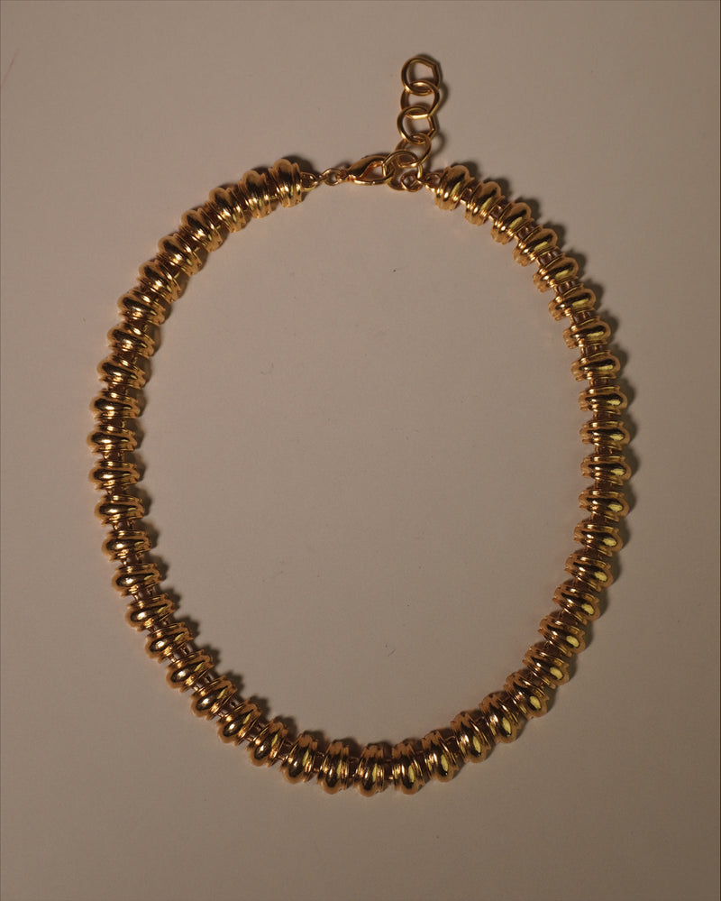 Vintage AK Etruscan Puffy Link Necklace