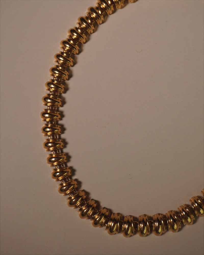 Vintage AK Etruscan Puffy Link Necklace