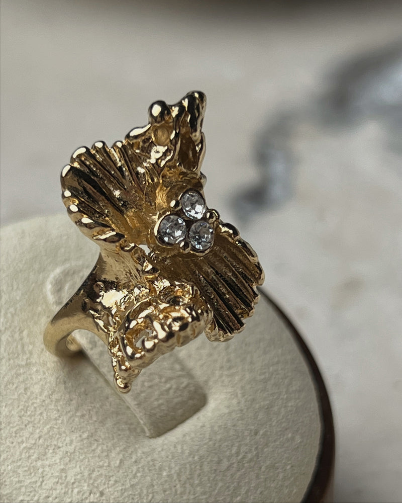 Vintage Abstract Gold Cocktail Ring