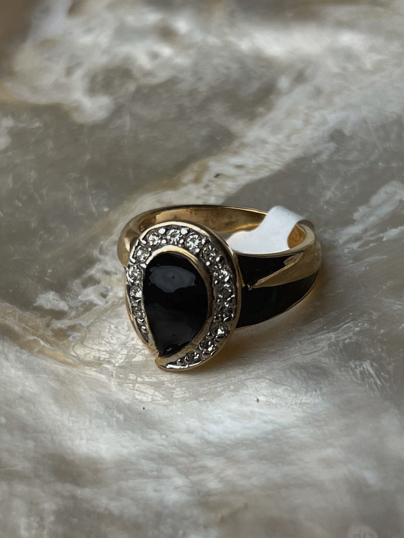 Vintage Art Deco Paisley Ring Sz 8