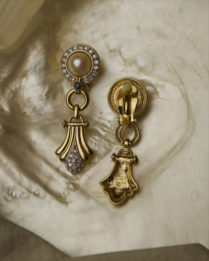 Vintage Art Deco Pearl Statement Earrings