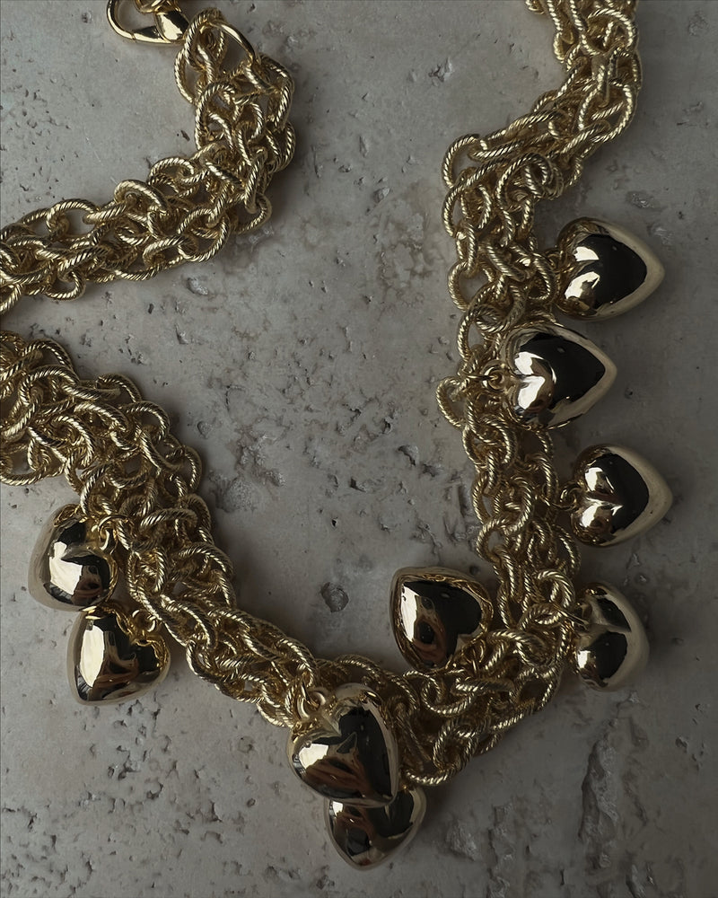 Vintage Bubble Heart Necklace