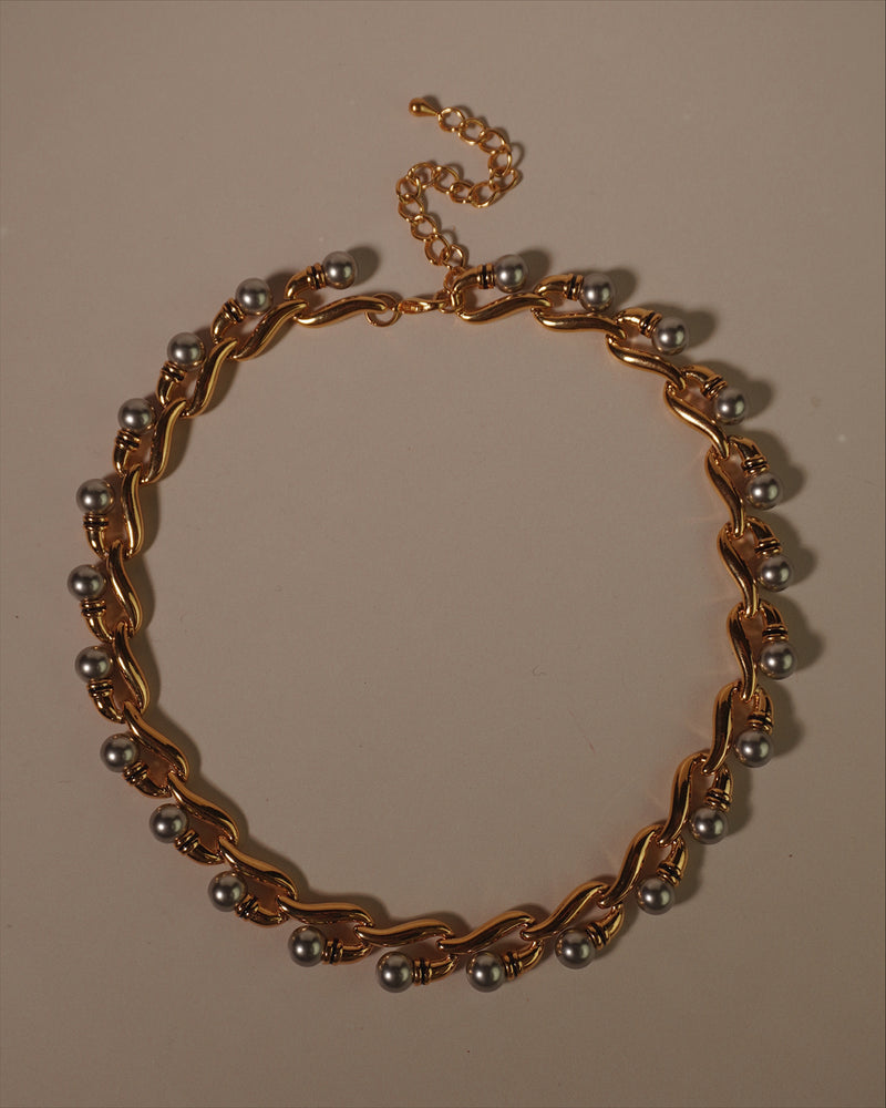 Vintage Etruscan Pearl Necklace