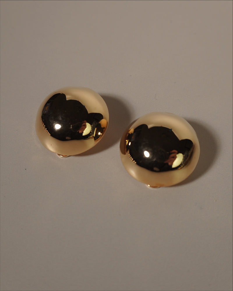 Vintage Gold Dome Clip Ons