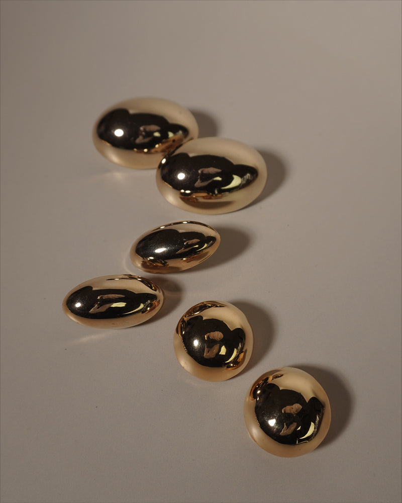 Vintage Gold Dome Clip Ons