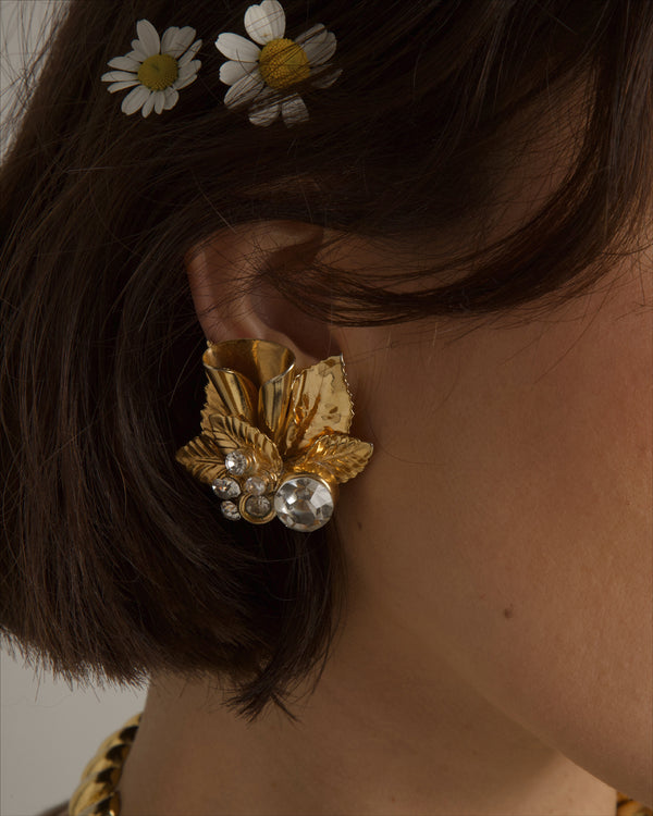 Vintage Floral Statement Earrings