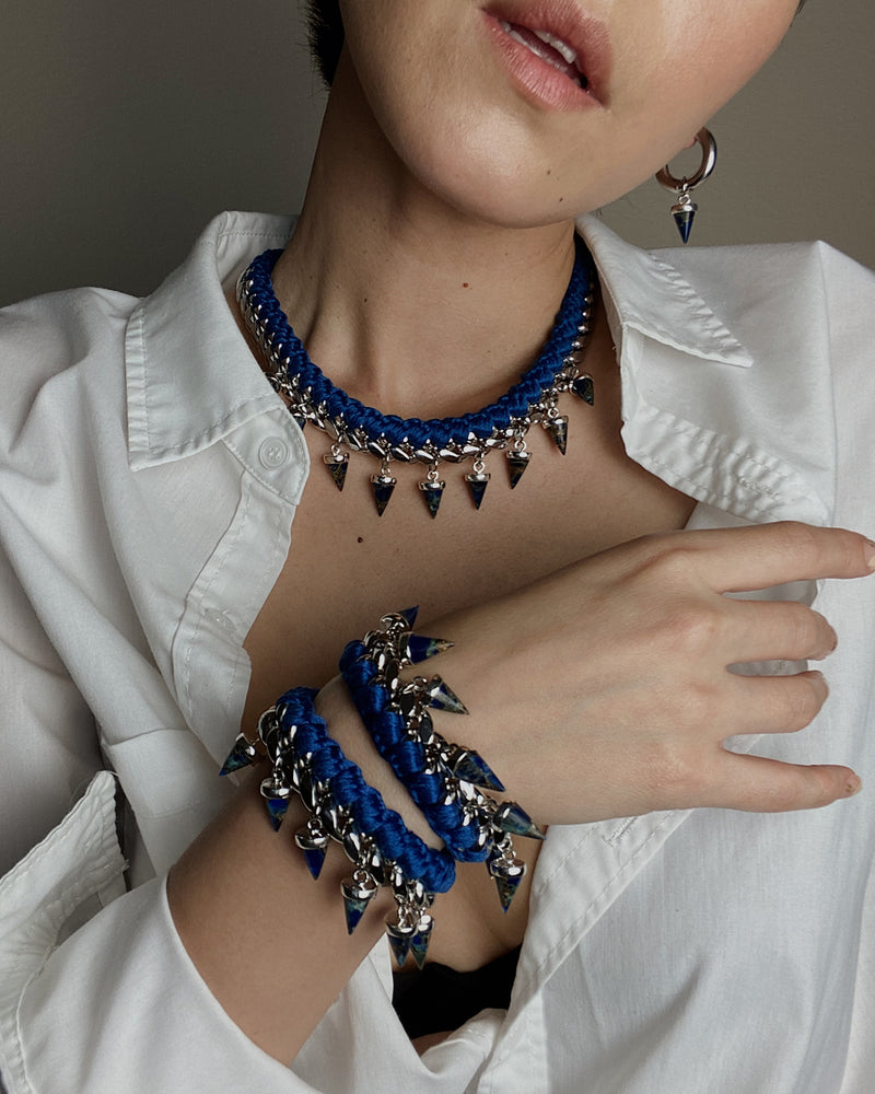Izzy Woven Bracelet (Blue)