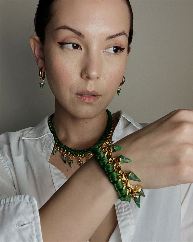 Izzy Woven Bracelet (Green)