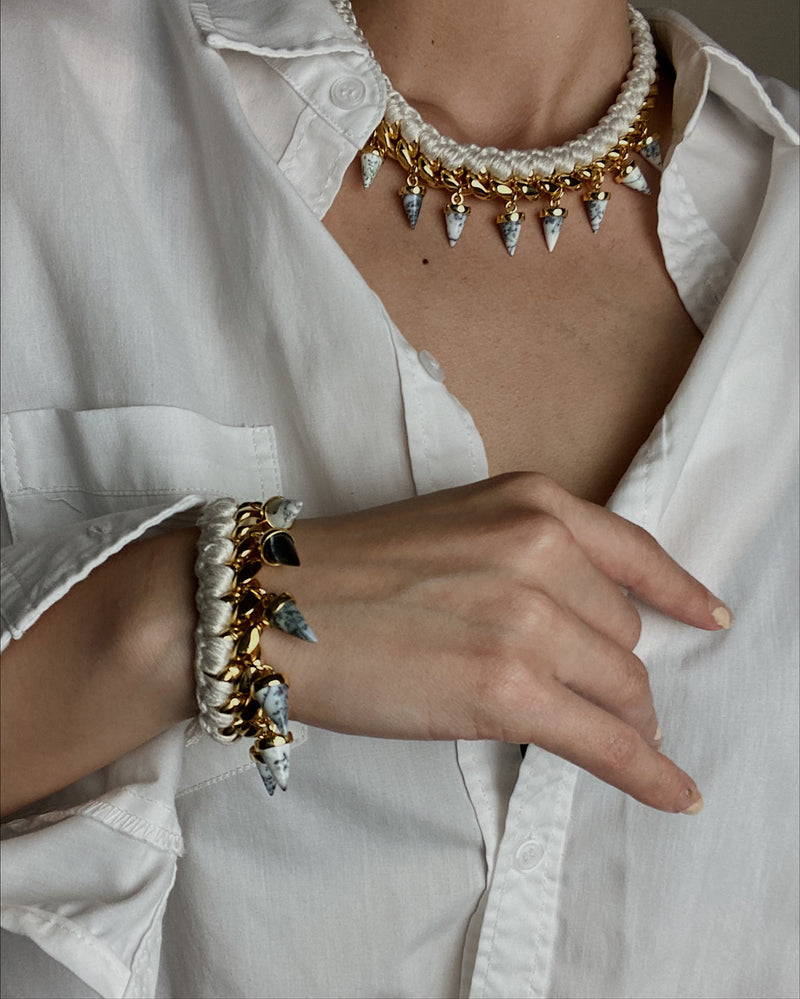 Izzy Woven Bracelet (White)