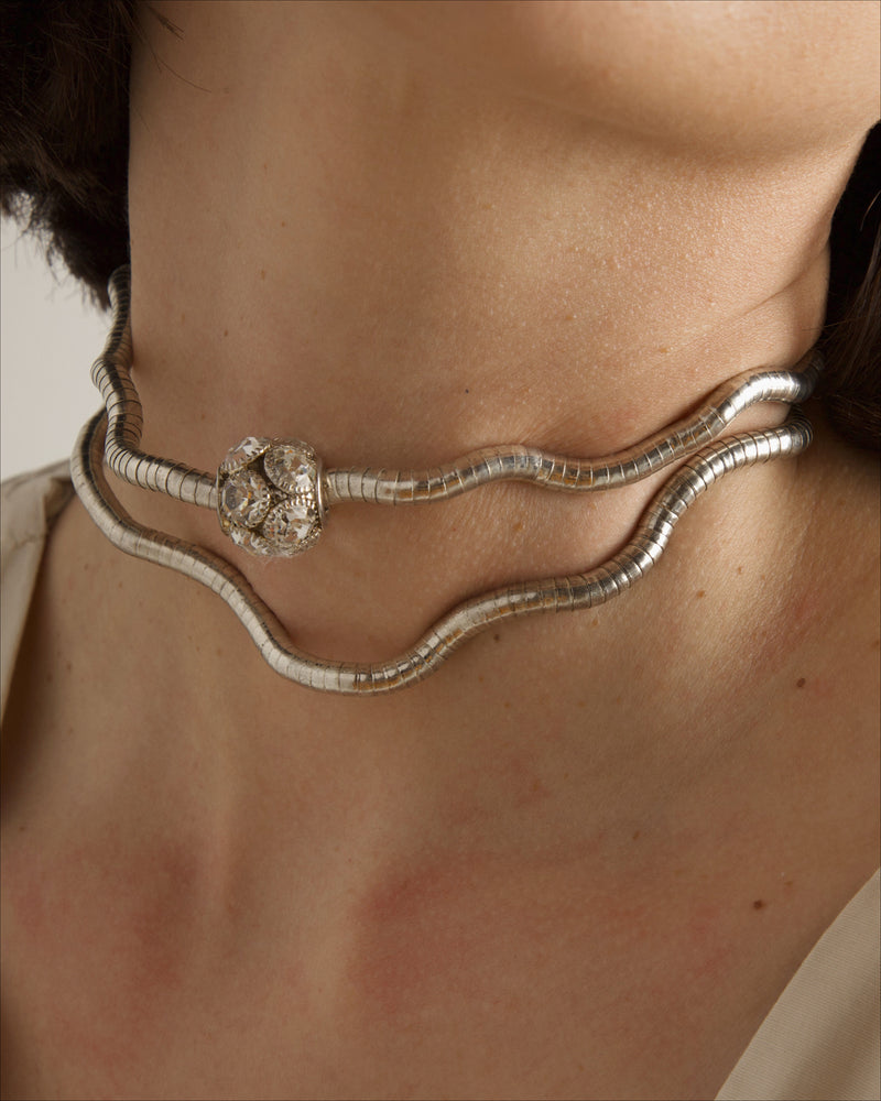 Vintage Malleable Silver Necklace