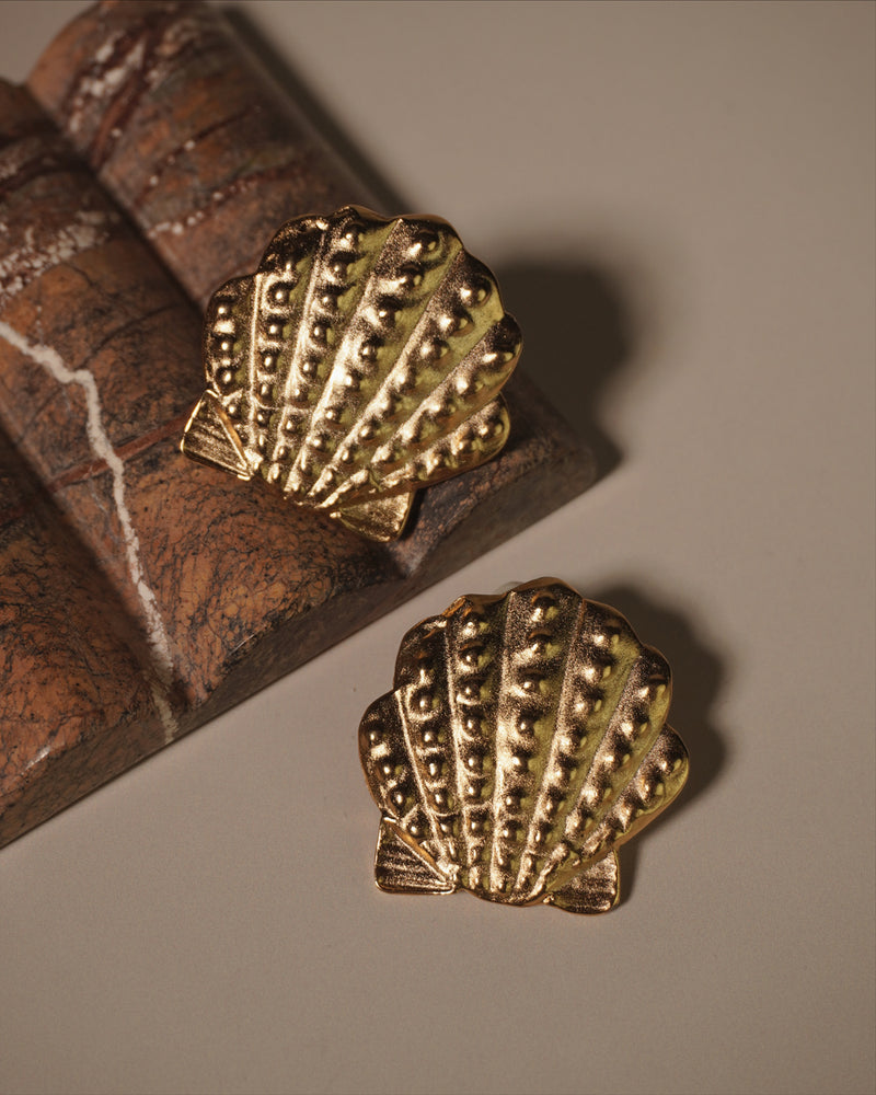 Vintage Matte Shell Earrings
