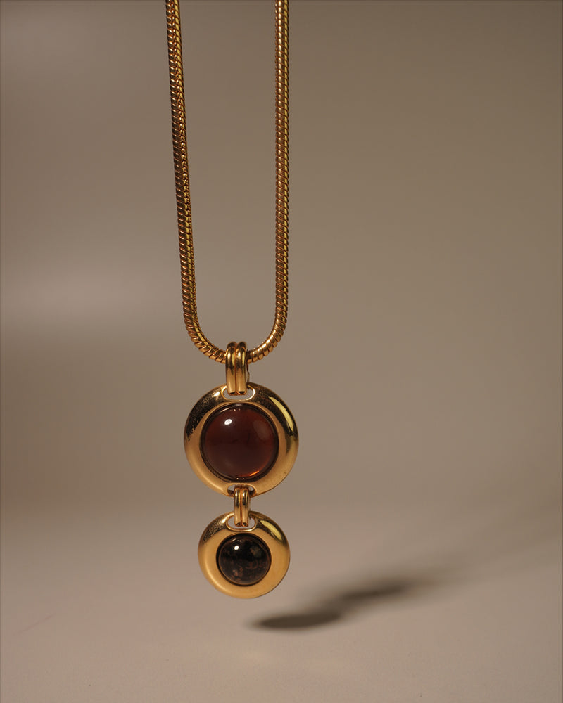 Vintage Modernist Cabochon Necklace