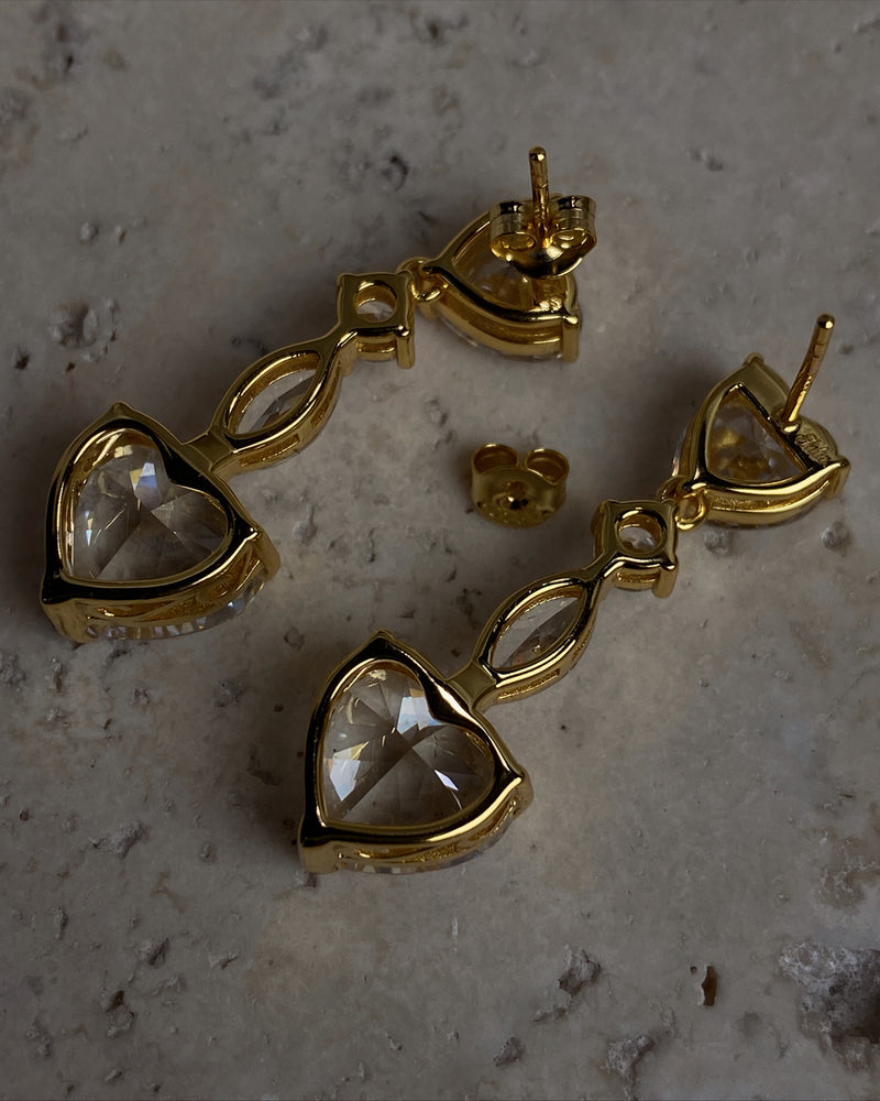 Moi Heart Earrings (Clear)