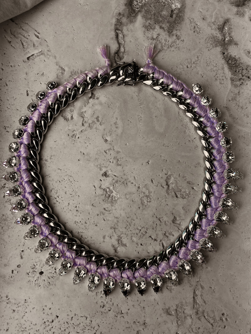 Mo Woven Necklace (Lavender)