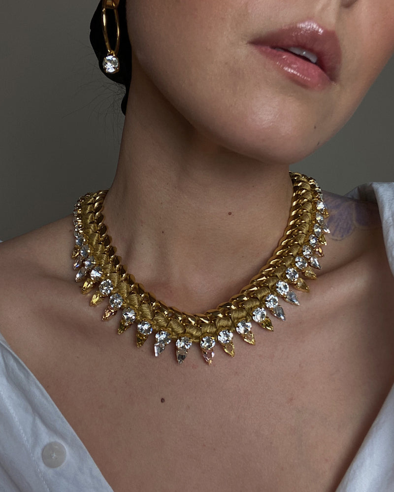 Mona Woven Necklace (Honey)