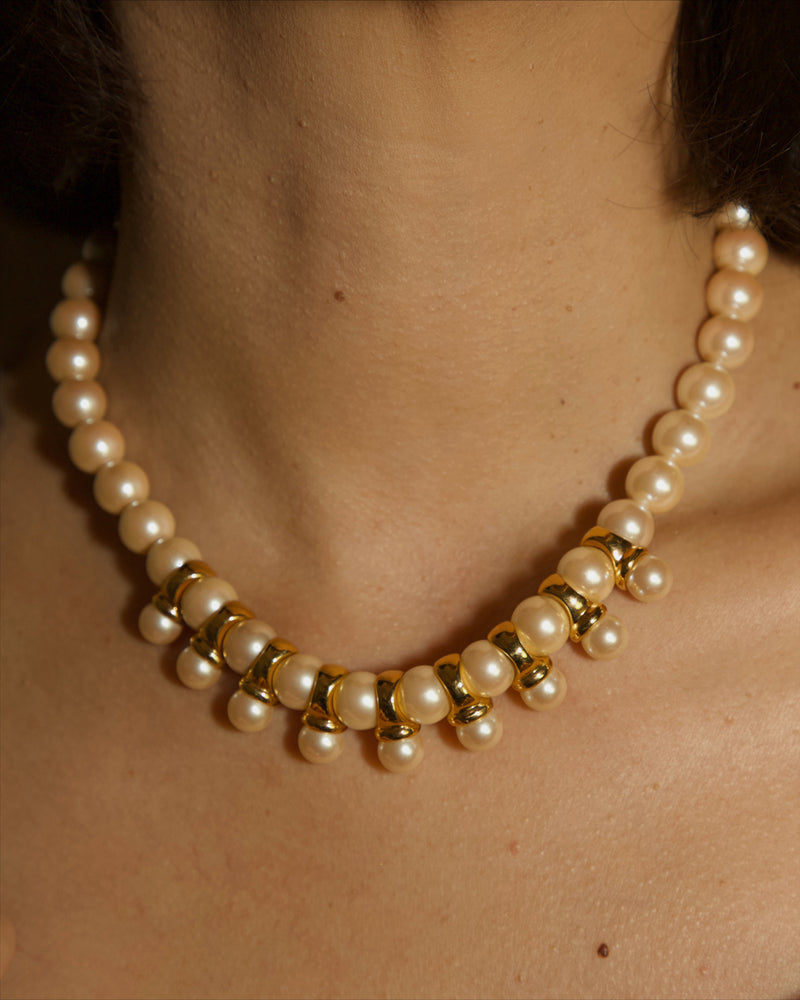 Vintage Monet Pearl Drop Necklace
