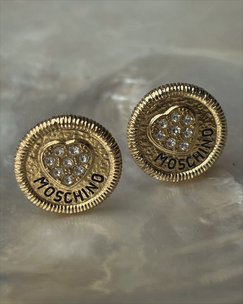 Vintage Moschino Button Clip Ons