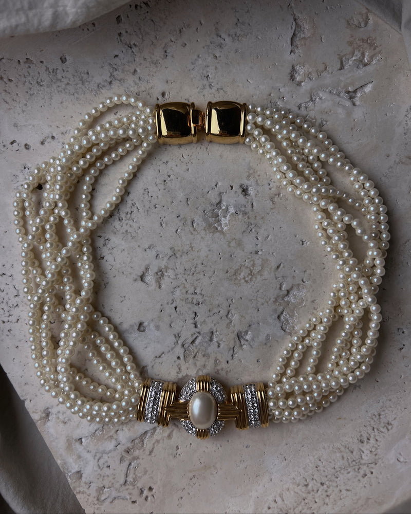 Vintage Multi-Strand Art Deco Pearl Necklace