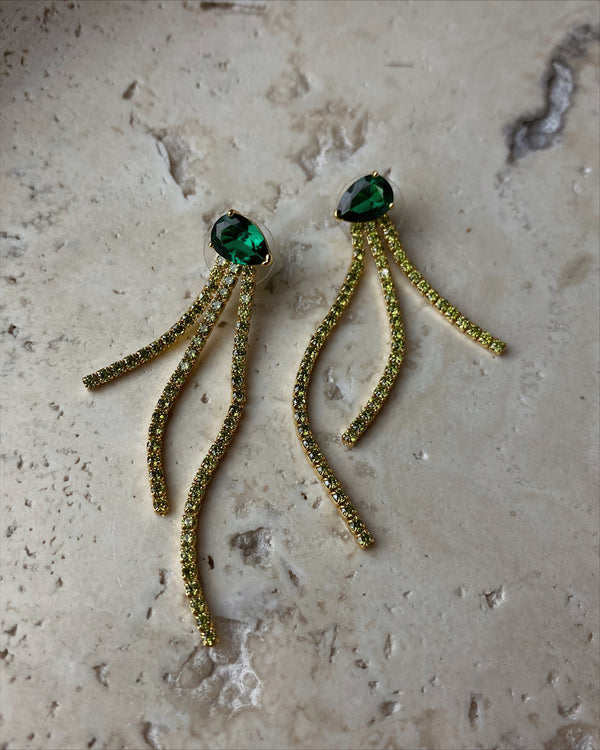 Noelle Earrings (Emerald)