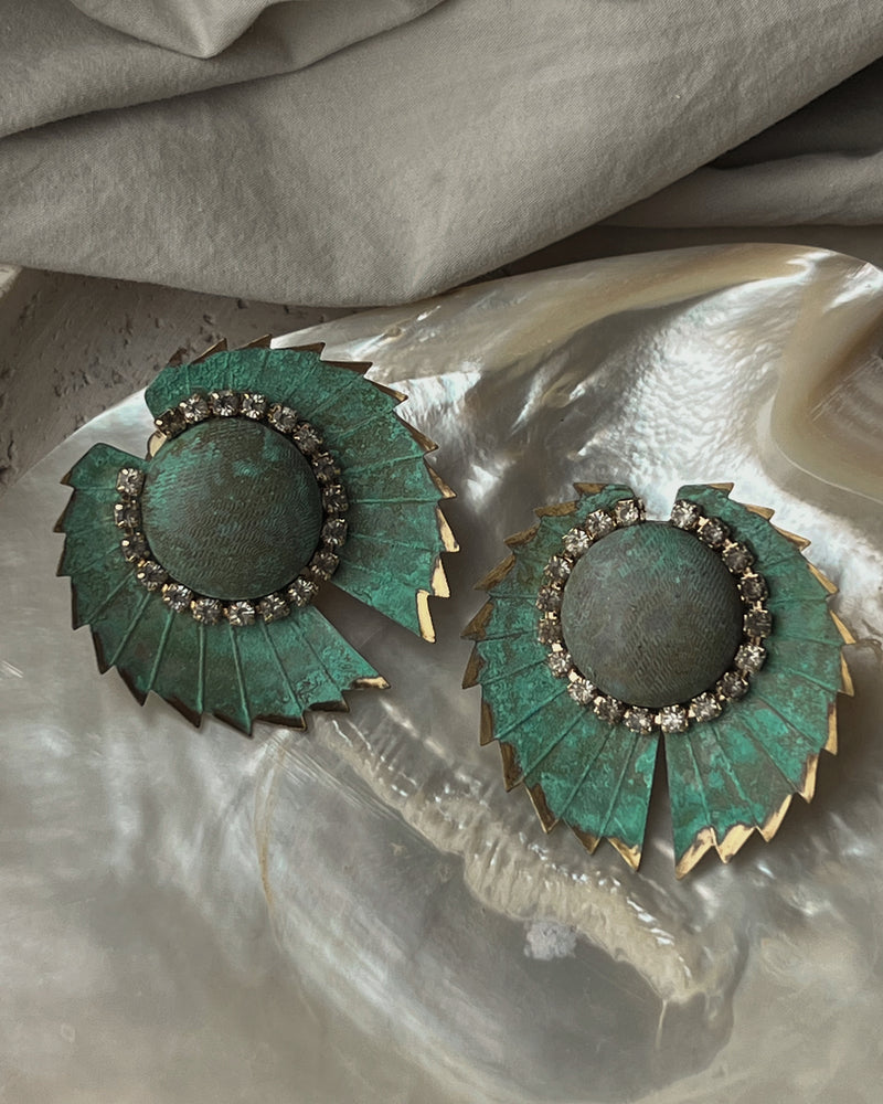 Vintage Patina Statement Earrings
