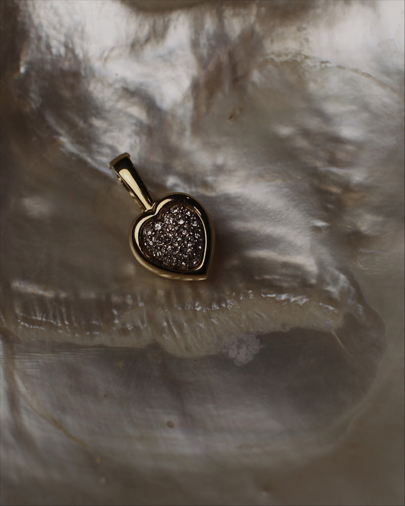 Vintage Pave Heart Pendant