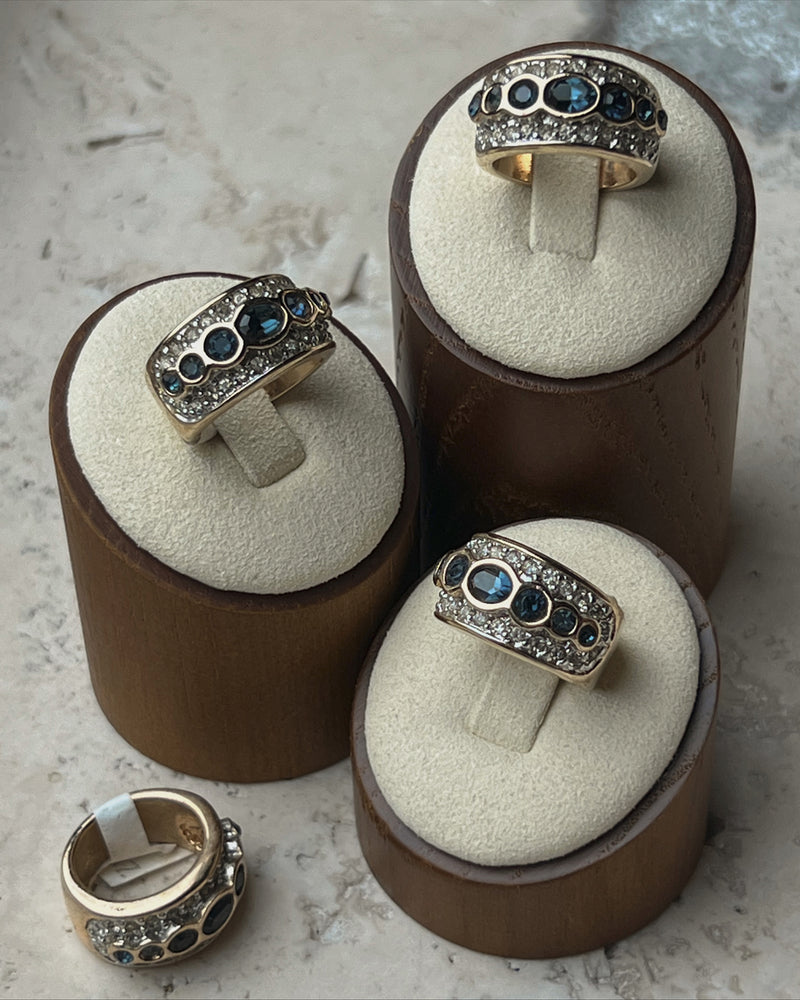 Vintage Pave Sapphire Ring