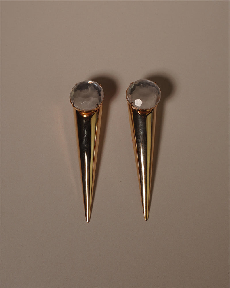 Vintage Rhinestone Spike Earring